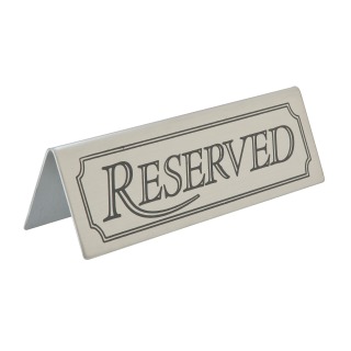 Reserved Table Sign Stainless Steel